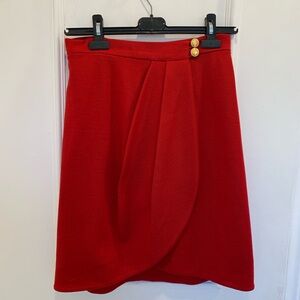 Lanvin vintage red wool skirt. Size 40 (8 U.S.)